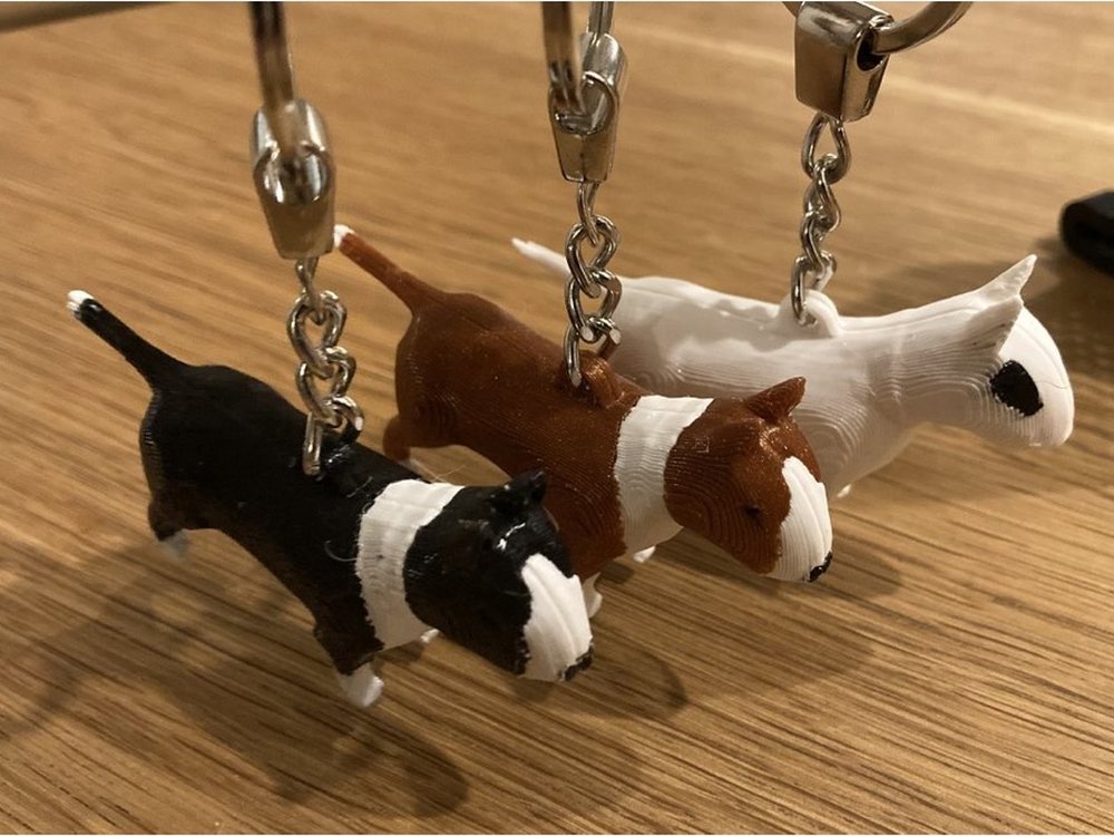 Klíčenka Bullterrier - Vícebarevná